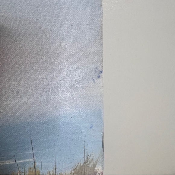 Vintage Original Seascape at Sunrise with Dunes by Artist John Szekes 18 x 14 - Picture 7 of 12